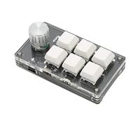 AKLOSIPY 6-Key Hanical Keyboard with Knob, Dual Mode USB/Connection, Programmable e Switch for Gaming and Design (White)