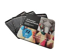 AKLOSIPY 72 Colored Pencils Set with Iron Box for Easy Coloring, 2B Hardness & High Color Solidity - Artists and Minds