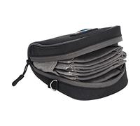 AKLOSIPY 8-Slot Camera Lens Pouch - 900D Nylon & Carry Case for 37mm-95mm Round Screw-in with Shoulder Strap and -Lined Interior