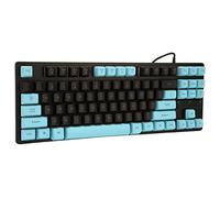AKLOSIPY 87-Key Wired Gaming Keyboard Omic and Color Backlit for and OS X Syst K e (Black Blue)