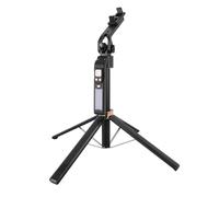 AKLOSIPY .8M Extendable Auto Face Tracking Smartphone Stabilizer with Fill Light - 360° Pan/Tilt, Control Remote, Quadripod Stand & /4″ Thread for Mirrorless Cameras - Built-in Battery