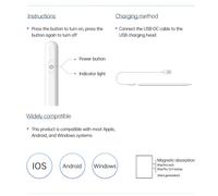 AKLOSIPY Active Acitive Stylu for & Tablets - Magnetic Adsorption, Sensitive Touch, Writing - Compatible with Acitive Devices, Pro Edition (White)