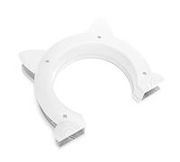 AKLOSIPY Adorable Cat Door with Cat Ear Design - Customizable Plastic Pass Through Door for Home Use, Noise- and () (White)