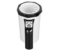 AKLOSIPY Automatic Dog Cleaner Rechargeable Electric Pet Foot Washer Cup with Soft Silicone, Portable Two-Way Rotation Dog Device for Small Medium Large Dogs Cats, White (Black White)