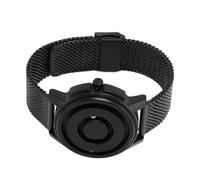 AKLOSIPY Bead Floating Watch with Stainless Steel Strap - 30M Unisex Quartz Design for and Functionality (Black Case Orange Scale)
