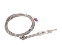 AKLOSIPY BERM Type Compression Spring Thermocouple Probe with Shielded 2m Cable and Miniature Male Plug - Industrial Grade Temperature Sensor for Digital Thermometers, Data Loggers, PID (#3)