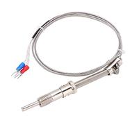 AKLOSIPY BERM Type Compression Spring Thermocouple Probe with Shielded 2m Cable and Miniature Male Plug - Industrial Grade Temperature Sensor for Digital Thermometers, Data Loggers, PID (#1)
