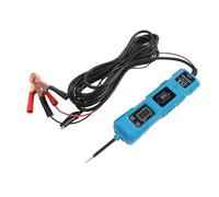 AKLOSIPY Car Circuit Tester, Efficient and Accurate Continuity Voltage Polarity Tester for Lights Motors Short Circuits, with 2 Clips, for Vehicles 6 to 36V DC (Blue)