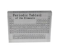 AKLOSIPY Clear Acrylic Periodic Table Display with Real Elements, Compact Chart for Classroom Home Study, Ergonomic Portable Science Education Tool Students Teachers Enthusiasts,
