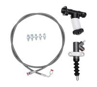 AKLOSIPY Clutch Master and Slave Cylinder Kit for Miata 1990-2005 | Hydraulic Line Assembly, Stainless Steel Hose, Oil Proof Seals, Direct Fit Replacement, Resolves Soft Pedal and Leaks
