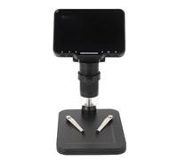 AKLOSIPY Digital Microscope 4.3 Inch Screen 1600X Magnification with 16MP Camera, 1080P /USB Output, 7-Inch Pillar Stand, 8-LED Illumination, Rechargeable Battery - for Soldering,