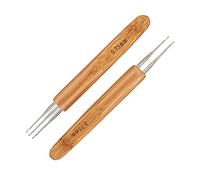 AKLOSIPY Dreadlocks Crochet Kit with Handle, Stainless Steel Hooks for Braiding Hair - 2 and 3 Hook Set for Easy Crafting