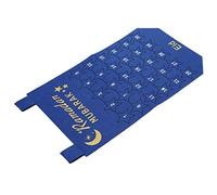 AKLOSIPY Eid Mubarak Countdown Hanging Bag with 30 Reusable Star Stickers - Ramadan Decoration, Countdown Calendar, Beautiful Home Decor (Blue)