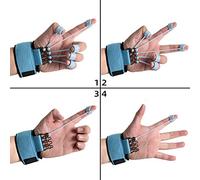 AKLOSIPY Finger and Hand Extensor Trainer with Bands for Strength and Flexibility - Professional Quality Exerciser for Hand Sizes (Orange 75 pounds)