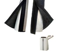 AKLOSIPY Flexible Aluminum Ducting Insulated Pipe Wrap for Heating and Cooling Efficiency 59" Long Ideal for Home Use - Black and Silver (Silver)