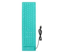 AKLOSIPY Foldable Silicone Keyboard - 108 Keys USB Wired Typing Folding Design for, Yellow (Green)