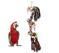 AKLOSIPY Fun Colorful Chewing Toy - Hanging Interactive Bird Toy with Hanger for Mental Stimulation and Care
