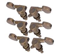 AKLOSIPY Guitar Locking Tuners Head Knobs Tuning Pegs 3 Left 3 Right High Performance Accessories (Bronze)