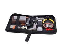 AKLOSIPY Guitar Repair Tool Kit with Wrenches, Picks and Sanding Tools for Electric Guitars, Banjos, and Stringed Instruments, Portable Storage Bag Included