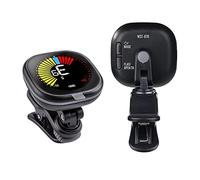 AKLOSIPY Guitar Tuner with LCD Display, Rechargeable Battery, Accurate and Flexible Electronic Tuner for Violin, Ukulele & More in (Black (Special Tuning))