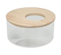 AKLOSIPY Hamster Sand Bath Box, Transparent Acrylic Pet Sand Bathroom with Easy Access Lid for Bathing Fun (L)