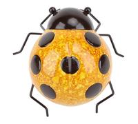 AKLOSIPY Handcrafted Metal Decorative Sculpture for Garden, Outdoor Decor, and Friends, Rustproof Red Design (Yellow)