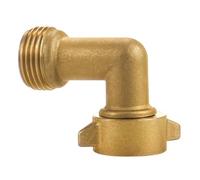 AKLOSIPY Heavy Duty Brass RV 90 Degree Hose Elbow, Easy to Install Leakproof Thread, Optimizing Space, Reduce Bending Strain, Suitable for Various Models, Golden, 20 * 10 * 3cm Package