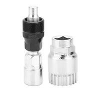 AKLOSIPY High-Carbon Steel Crank Extractor Tool Set for Bike Repair with Extended Mandril and Versatile Compatibility