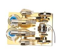 AKLOSIPY Hot Stirling Engine Model for Teaching Golden Stainless Steel Easy Assembly Educational Toy for Science Projects