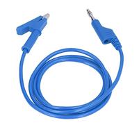 AKLOSIPY J.70035-4mm Banana Plug Test Leads Red, Pure Copper Wire Cable with Clips, Flexible Silicone Insulated Electrical Testing Leads for Multimeter Voltage Tester Car Battery (Blue)