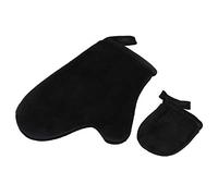 AKLOSIPY JM06473 Tanning Glove Self Tanner Mitt for Lotion Application - Double Sided, Reusable, Soft Flocking Beach Gloves for Sunscreen & Tanning (Black)