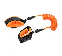 AKLOSIPY Kid -Lost Wrist Link Leash with 360° Lock - Harness for Ages -10, Orange .5m Elastic Steel Wire Rope, Hook-and- Wristband for Supermarket Station Use (Locking Swivel Head 360° Orange 1.5