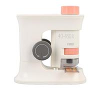 AKLOSIPY Kids Microscope 40-160X Magnification Student Microscope Toy Science Explorer Tool with Fill Lights Magnetic Induction for Kids Outdoor Learning (Pink)