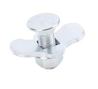 AKLOSIPY L Track Double Lug Threaded Fitting Stud, Carbon Steel, Secure Tie Down for Truck Bed RV ATV with 5500lbs Breaking Strength, M10 X 30mm Size, All L Track Styles (Silver)