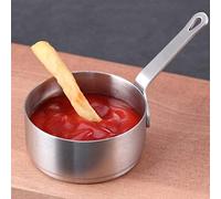 AKLOSIPY le,100ml Capacity,for Ketchup,BBQ Sauce,and More - Ideal for Home,Restaurants,and Catering Cup,Food-Grade Stainless Steel,Reusable Gravy Cup,Restaurant Tableware,BBQ Sauce