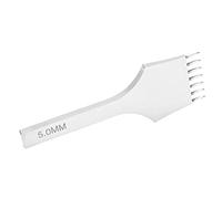AKLOSIPY Leather Prong Chisel Hole Punch - Steel Stitching Tool with Ergonomic Handle for Crafts, Projects, and Easy Lacing, 5mm (7 teeth)