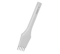 AKLOSIPY Leather Prong Chisel Hole Punch - Steel Stitching Tool with Ergonomic Handle for Crafts, Projects, and Easy Lacing, 5mm (5 teeth)