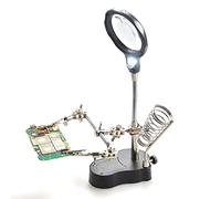 AKLOSIPY LED Magnifying Glass Soldering Station with Auxiliary Clips & Metal Structure for Precise Hardware Repair
