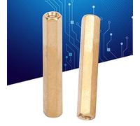 AKLOSIPY M3 Brass Standoff Hex Nuts Accessories 2-Ways Coupling for PCB Boards, 200Pcs Set with Lengths From 5mm to 50mm (M3*35 (50 units sold per person))