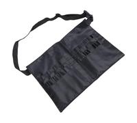 AKLOSIPY Makeup Brush Waist Bag Medium PU Cosmetic Tool Pouch with Belt Strap Multi for Professional Artists On Set Bridal Salon Beauty Storage Holder Wipeable Portable