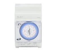 AKLOSIPY Mechanical Timer Switch 24 Hours with Power Reserve, Easy Memory Function and Digital Display for DIN Rail Use