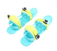 AKLOSIPY MiniSki Skates Snow Skates - Short Ski for Adults & , Portable Nylon Snow Skiboard with Storage Bag, Fits Shoe Sizes 39-48 , Ideal for Winter Outdoor (Plus Size)