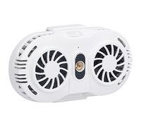 AKLOSIPY Mobile Phone Cooler Fan with Dual Semi-Conductor Cooling Chips - Adjustable Mute Radiator for 4.5-7 Inch Phones, White (White)
