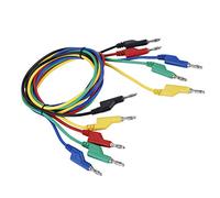 AKLOSIPY P1036 5PCS High Voltage Double-Ended 4mm Banana Plug Test Leads for Multimeter Power Supply - 1000V CAT II Rated Color-Coded Cables