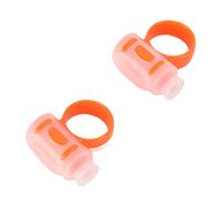 AKLOSIPY Pair Jazz Drumsticks Aid Silicone Finger Control Clips, Comfortable Grip & Finger for Beginners and Advanced Drummers (Orange and White)