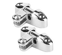 AKLOSIPY Pair Stainless Steel 316 Boat Bimini Top Mount Deck Hinge with Rubber Pad, Fit Marine Yacht Hardware Accessories for Boats/Yachts/Cars/Trailers
