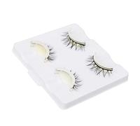 AKLOSIPY Pairs Self Adhesive 3D False Eyelashes - Glue- Dense Faux Mink Eyelashes for Home & Salon Use, No Magnet, Reusable Lower & Upper Lashes, Soft Flexible Band, Sensitive Eye (LD-2203)