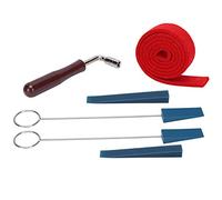 AKLOSIPY Piano Tuning Tool Set with Mutes, L-Shaped Wrench, and Red Temperament Strip for Piano String Adjustments