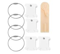 AKLOSIPY Plastic Floss Bobbin Set for Stitch & Embroidery Thread Management Tool with Manual Winding and Clips