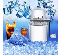 AKLOSIPY Portable Ice Crusher .25L Manual Shaved Ice Maker with Stainless Steel Blades for Home and Outdoor Fun (Transparent)